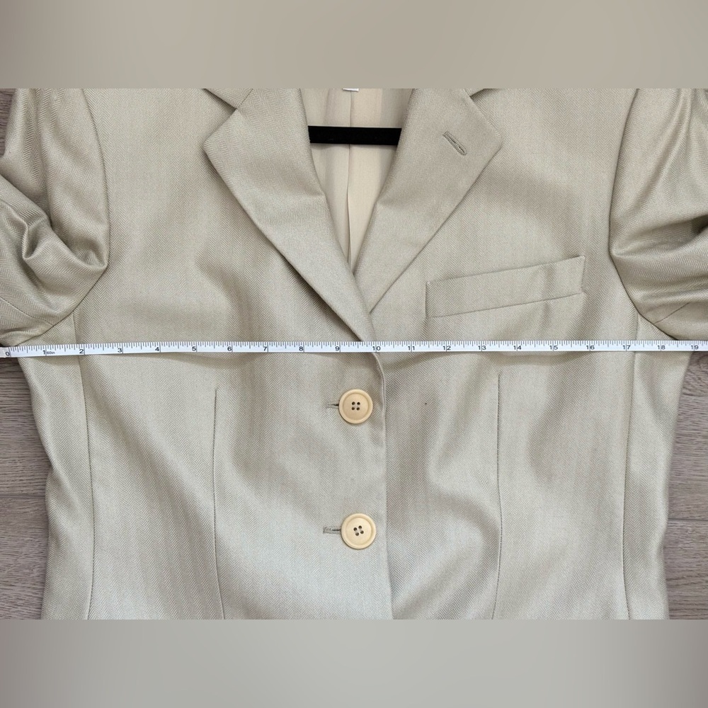 Giorgio Armani Classico Borgo 21 Line Light Cream Three-Button Men’s Suit Sz46 - Picture 11 of 12